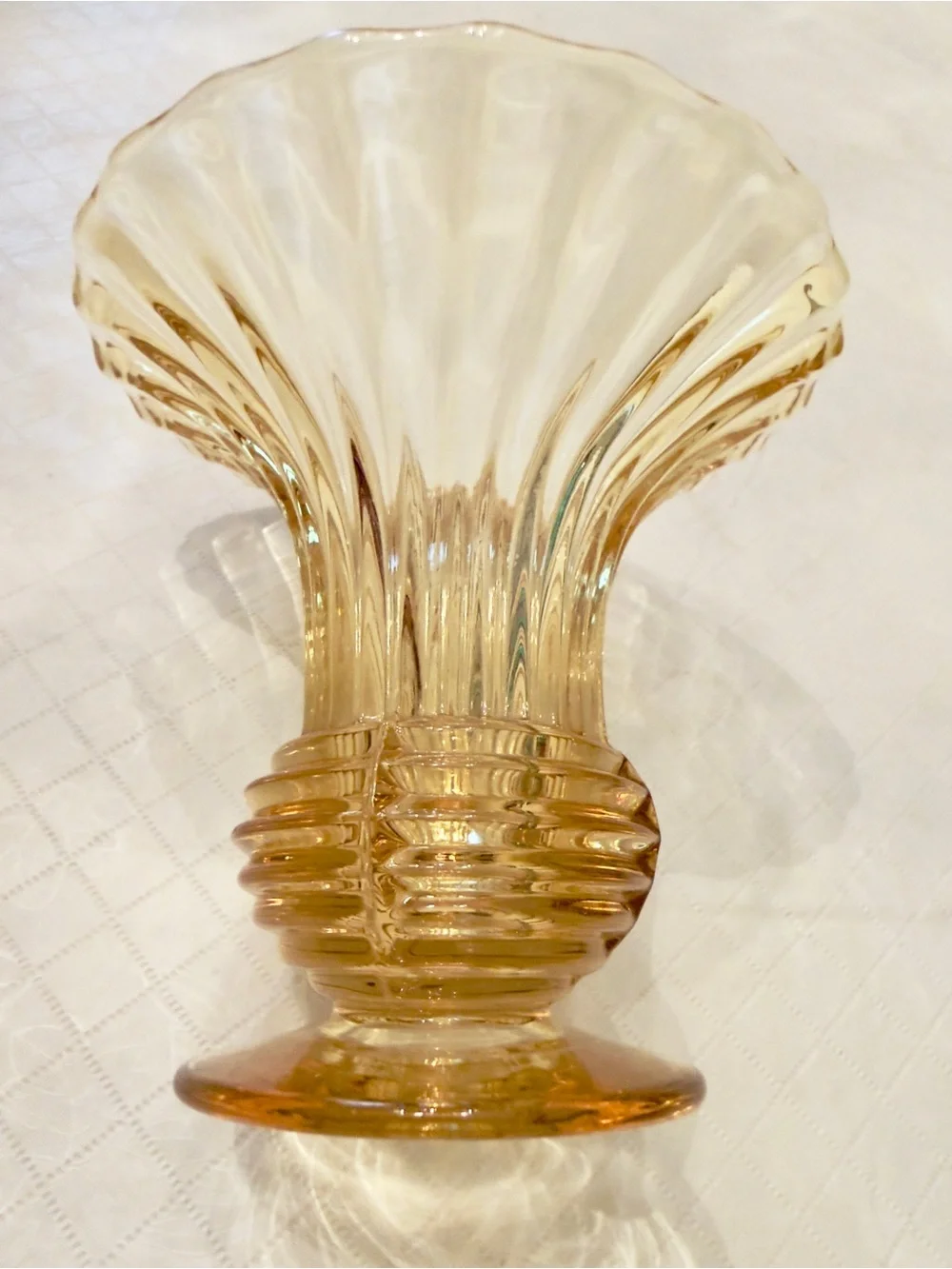 Heisey Sahara 1469 Ridgeleigh Flared Vase